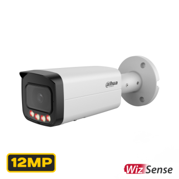 Dahua IPC-HFW21249T-AS-IL-0280B 12MP IP torukaamera • WizSense Dual Light 30m 2.8mm(112°) Mic