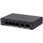Dahua PFS3106-4ET-60-V2 mittemanageeritav switch • PoE 4*100Mbps + 1*1000Mbps combo 60W PoE v2.0
