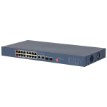 Dahua CS4218-16ET-240 DoLynk Care manageeritav switch • 16*10/100Mbps PoE + 2*Gbps combo • 240W